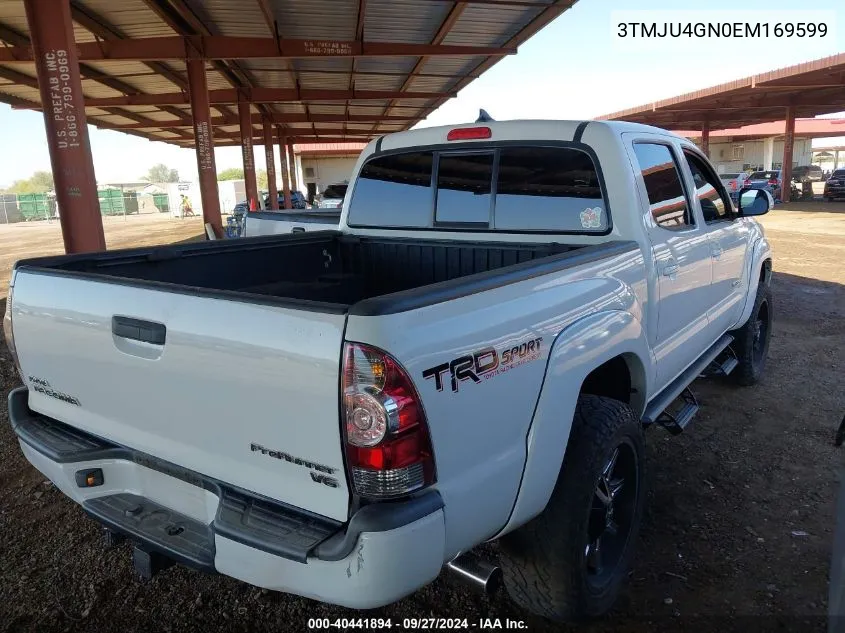 2014 Toyota Tacoma Prerunner V6 VIN: 3TMJU4GN0EM169599 Lot: 40441894