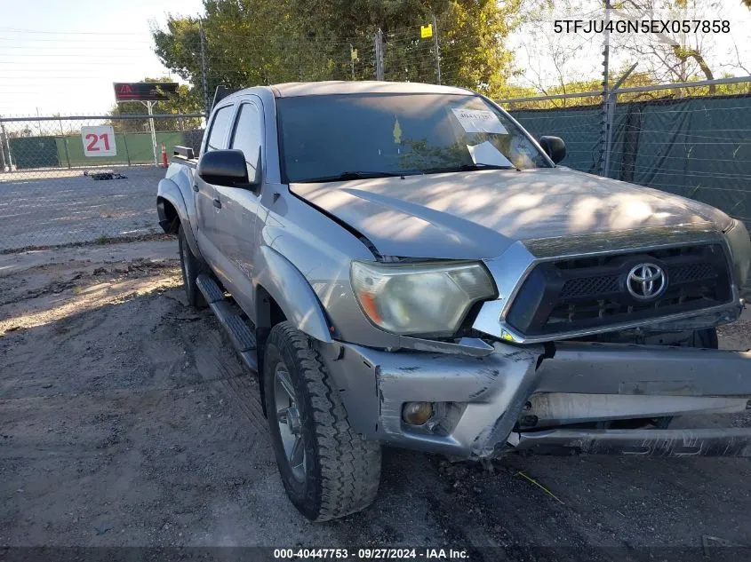 2014 Toyota Tacoma Prerunner V6 VIN: 5TFJU4GN5EX057858 Lot: 40447753