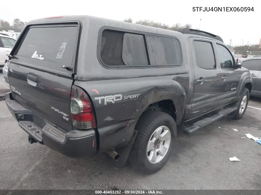 2014 Toyota Tacoma Double Cab Prerunner VIN: 5TFJU4GN1EX060594 Lot: 40453282