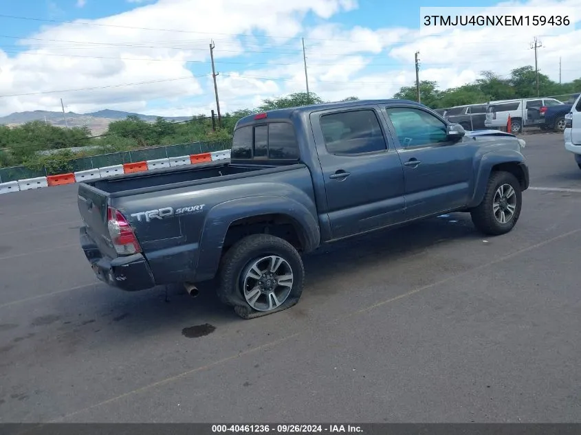 2014 Toyota Tacoma Prerunner V6 VIN: 3TMJU4GNXEM159436 Lot: 40461236