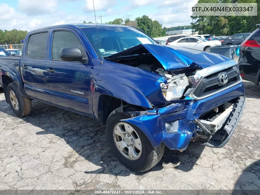 2014 Toyota Tacoma Prerunner VIN: 5TFJX4GN4EX033347 Lot: 40470241