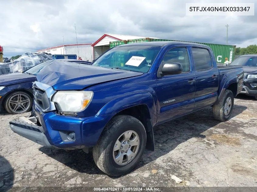 2014 Toyota Tacoma Prerunner VIN: 5TFJX4GN4EX033347 Lot: 40470241