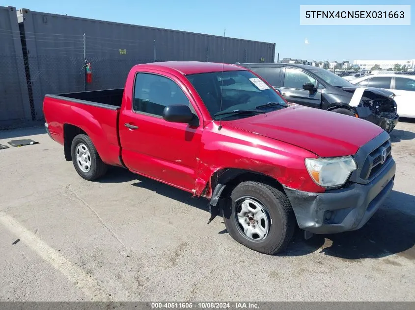 2014 Toyota Tacoma VIN: 5TFNX4CN5EX031663 Lot: 40684268