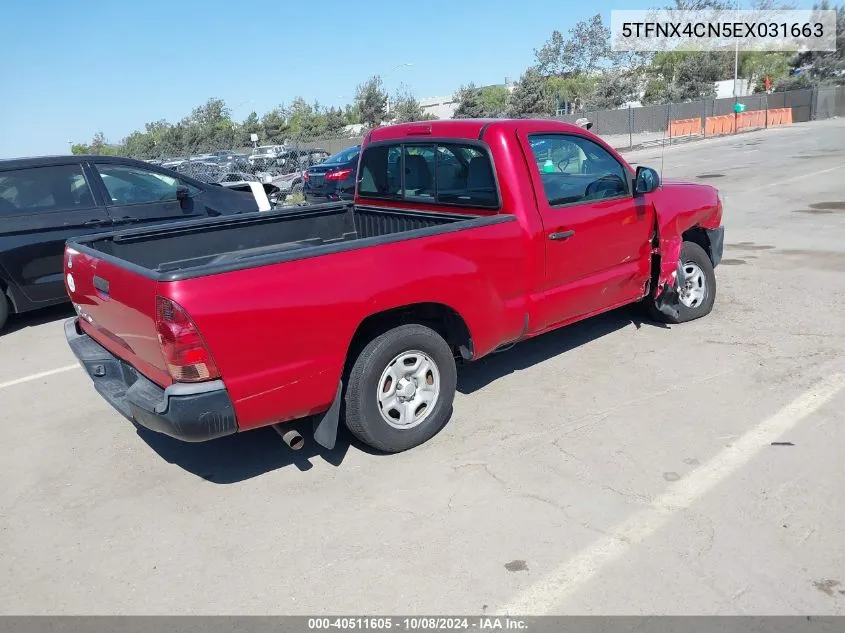 5TFNX4CN5EX031663 2014 Toyota Tacoma