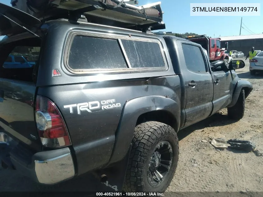 2014 Toyota Tacoma Base V6 VIN: 3TMLU4EN8EM149774 Lot: 40521961