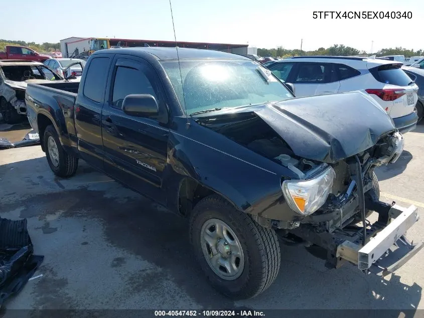 2014 Toyota Tacoma Access Cab VIN: 5TFTX4CN5EX040340 Lot: 40547452