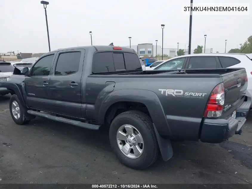 2014 Toyota Tacoma Prerunner V6 VIN: 3TMKU4HN3EM041604 Lot: 40572212