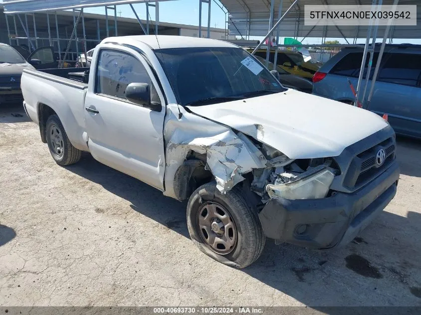 2014 Toyota Tacoma VIN: 5TFNX4CN0EX039542 Lot: 40693730