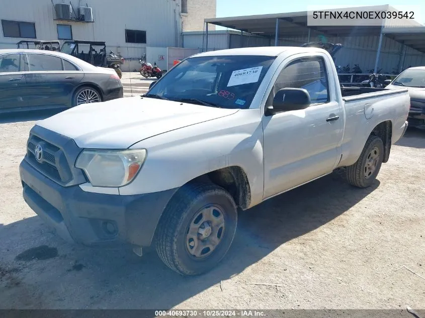 2014 Toyota Tacoma VIN: 5TFNX4CN0EX039542 Lot: 40693730