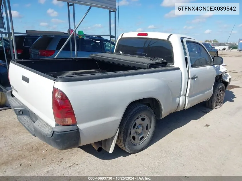 2014 Toyota Tacoma VIN: 5TFNX4CN0EX039542 Lot: 40693730