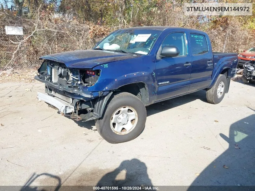 2014 Toyota Tacoma Base V6 VIN: 3TMLU4EN9EM144972 Lot: 40701595