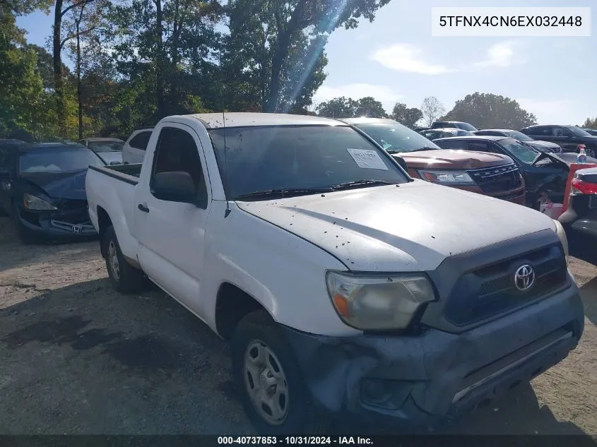 2014 Toyota Tacoma VIN: 5TFNX4CN6EX032448 Lot: 40737853