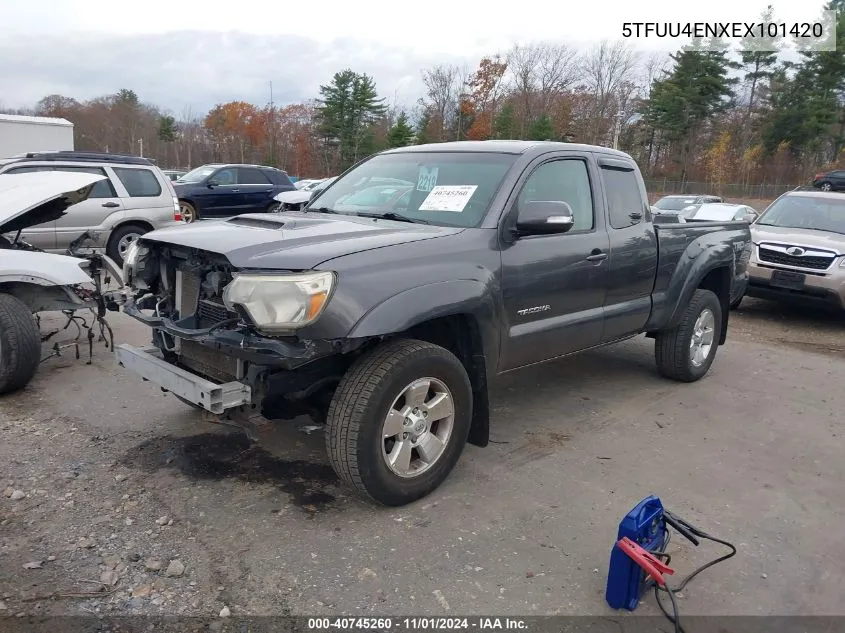 2014 Toyota Tacoma VIN: 5TFUU4ENXEX101420 Lot: 40745260