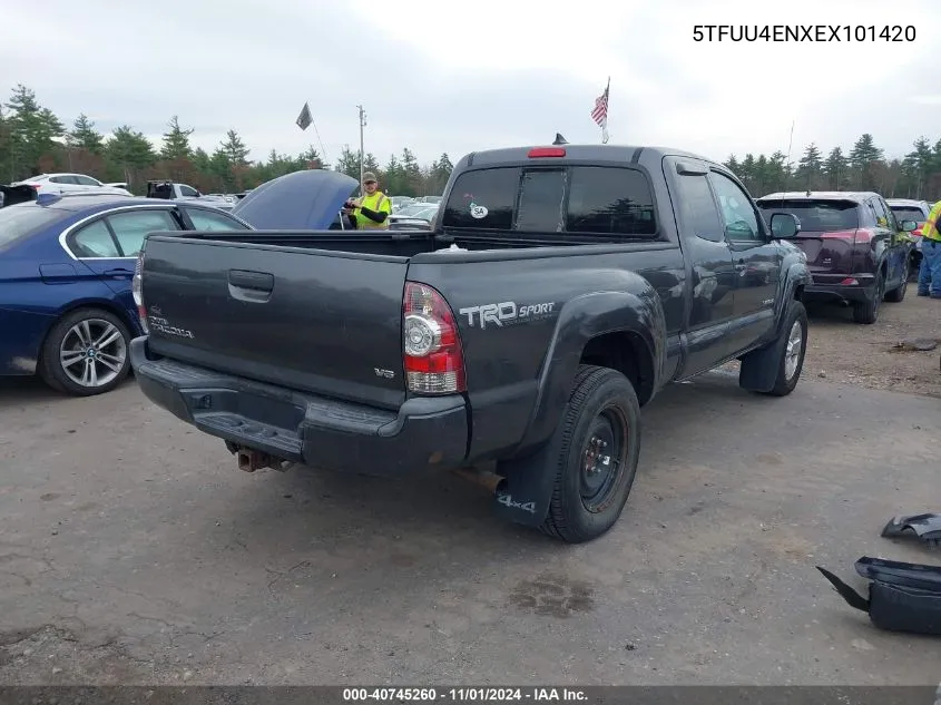 2014 Toyota Tacoma VIN: 5TFUU4ENXEX101420 Lot: 40745260