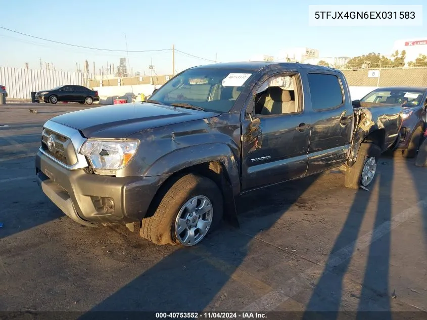 2014 Toyota Tacoma Prerunner VIN: 5TFJX4GN6EX031583 Lot: 40753552