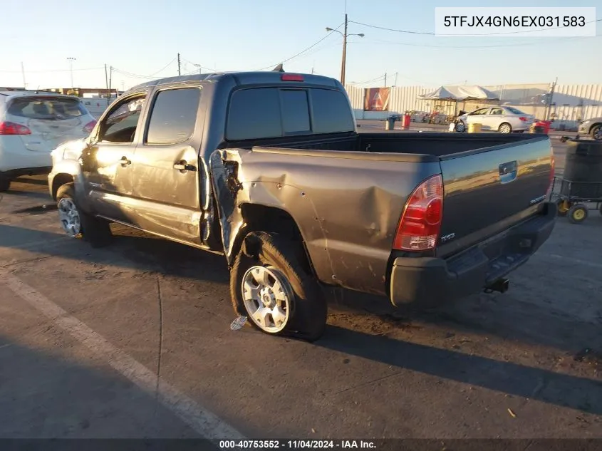 2014 Toyota Tacoma Prerunner VIN: 5TFJX4GN6EX031583 Lot: 40753552