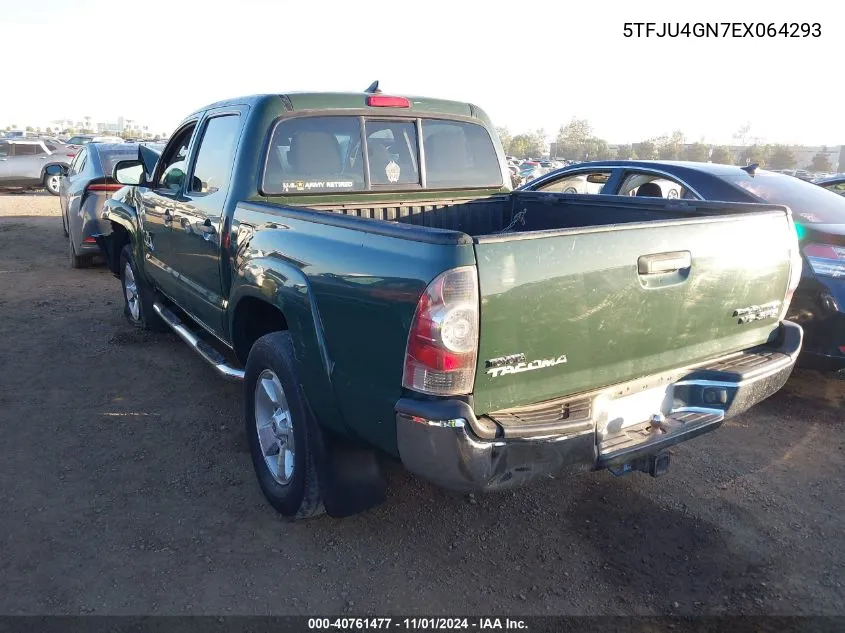 2014 Toyota Tacoma Prerunner V6 VIN: 5TFJU4GN7EX064293 Lot: 40761477