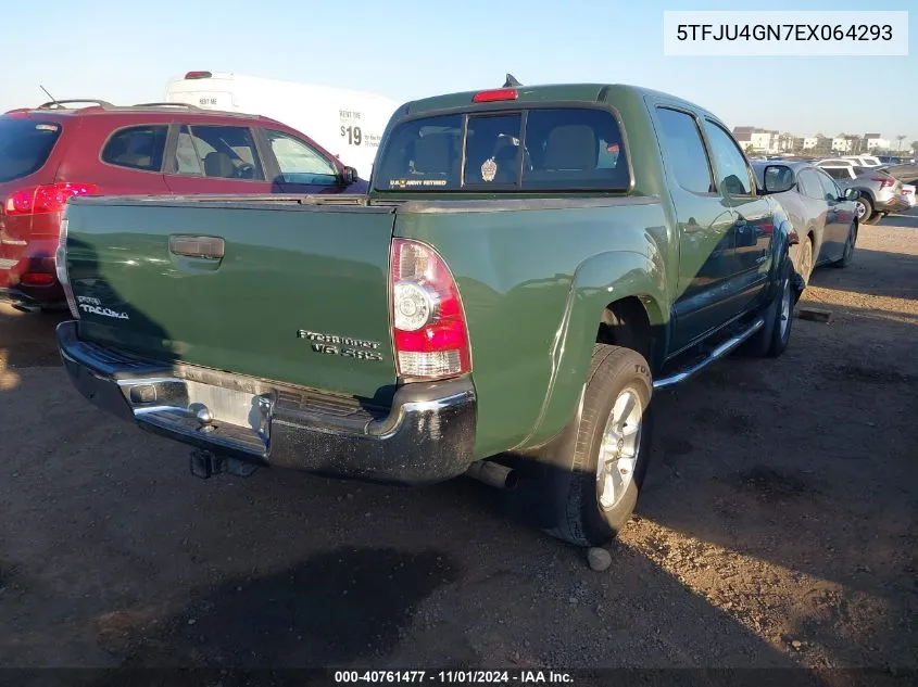 2014 Toyota Tacoma Prerunner V6 VIN: 5TFJU4GN7EX064293 Lot: 40761477