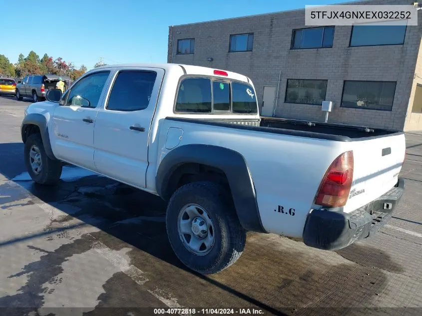 2014 Toyota Tacoma Prerunner VIN: 5TFJX4GNXEX032252 Lot: 40772818