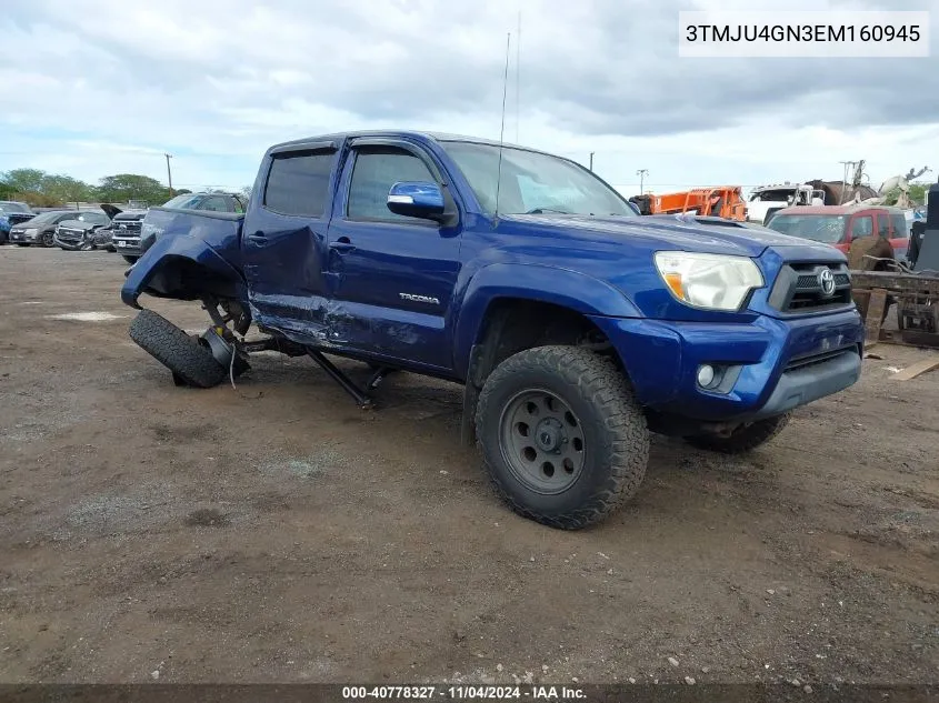 2014 Toyota Tacoma Prerunner V6 VIN: 3TMJU4GN3EM160945 Lot: 40778327