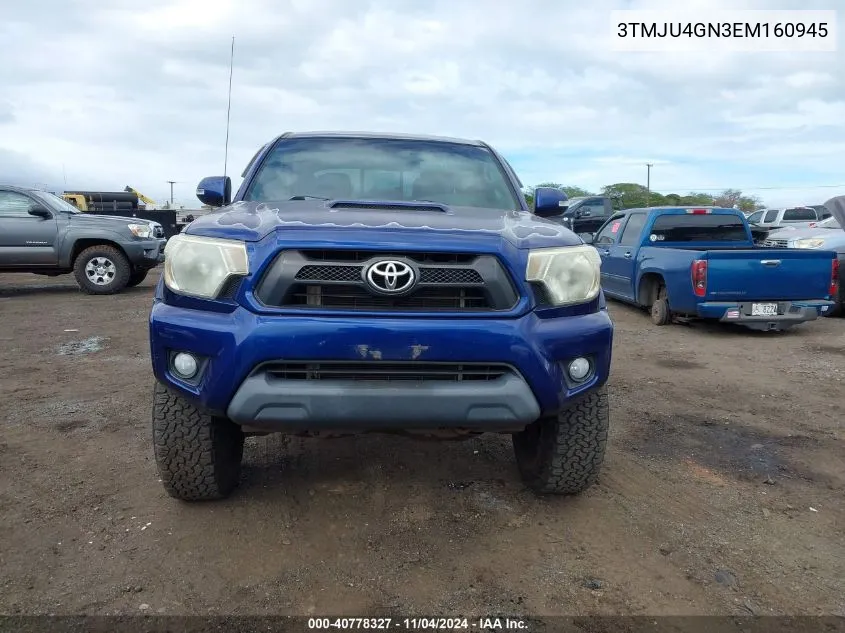 2014 Toyota Tacoma Prerunner V6 VIN: 3TMJU4GN3EM160945 Lot: 40778327