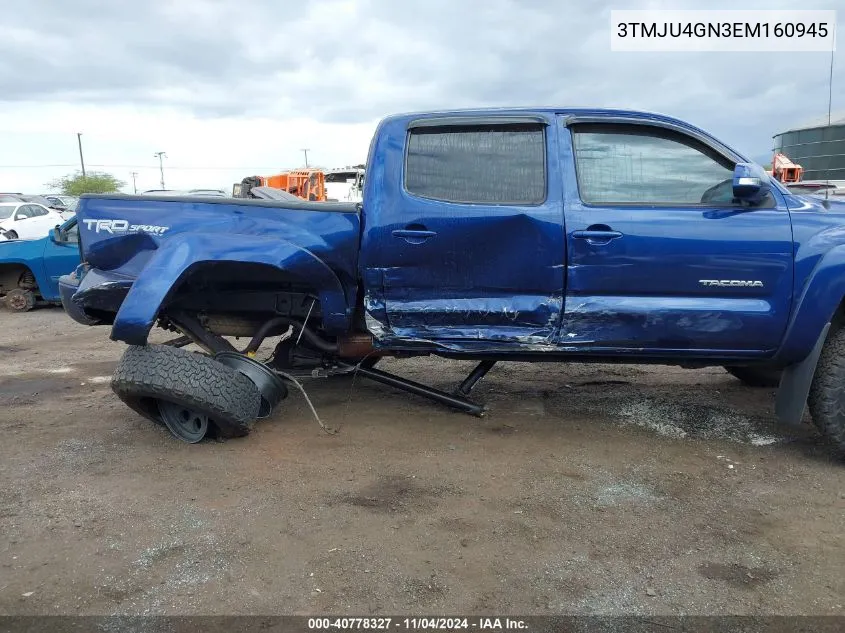 2014 Toyota Tacoma Prerunner V6 VIN: 3TMJU4GN3EM160945 Lot: 40778327