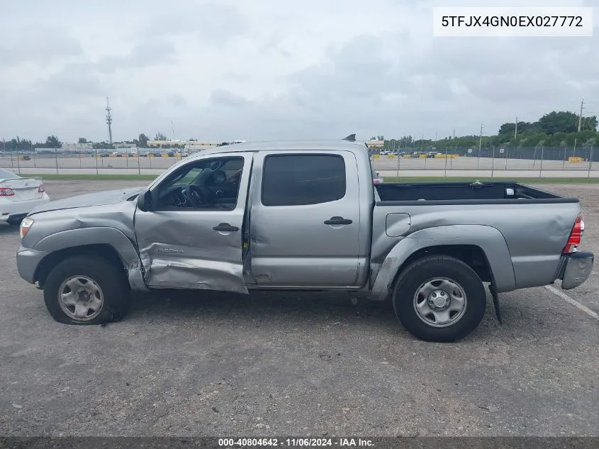 2014 Toyota Tacoma Prerunner VIN: 5TFJX4GN0EX027772 Lot: 40804642