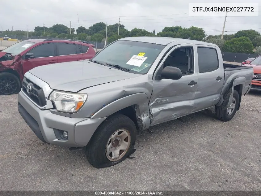 2014 Toyota Tacoma Prerunner VIN: 5TFJX4GN0EX027772 Lot: 40804642