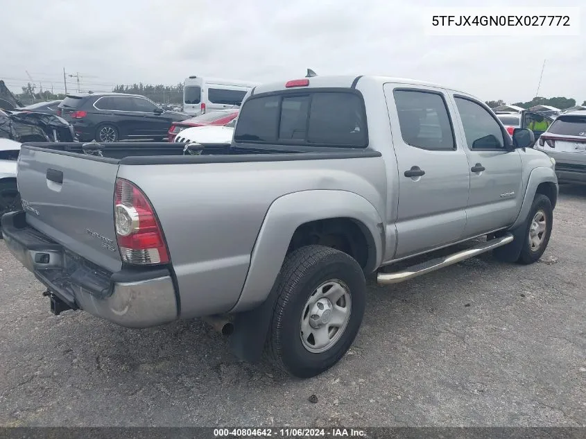 2014 Toyota Tacoma Prerunner VIN: 5TFJX4GN0EX027772 Lot: 40804642