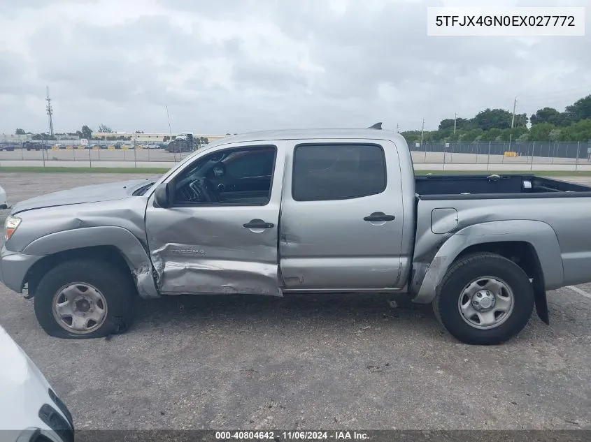 2014 Toyota Tacoma Prerunner VIN: 5TFJX4GN0EX027772 Lot: 40804642