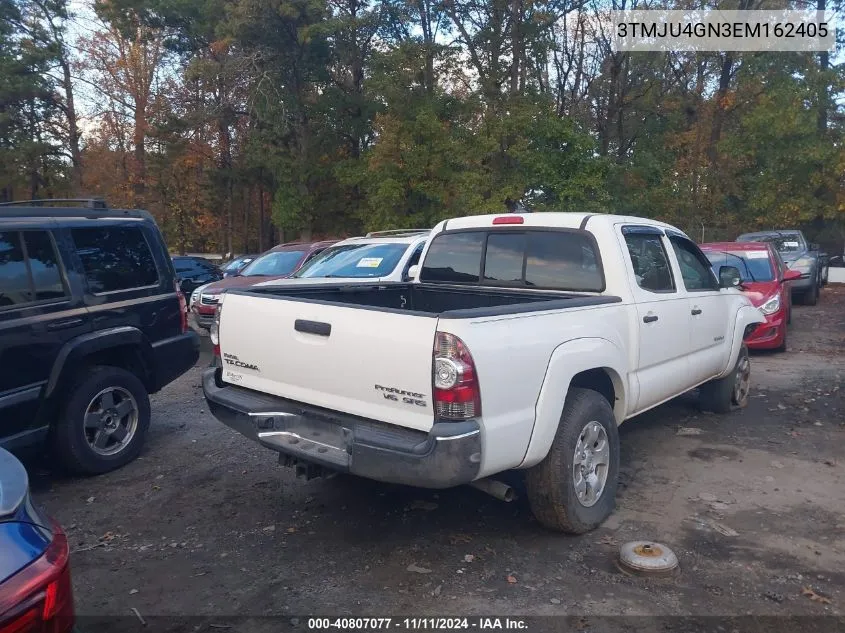 2014 Toyota Tacoma Prerunner V6 VIN: 3TMJU4GN3EM162405 Lot: 40807077