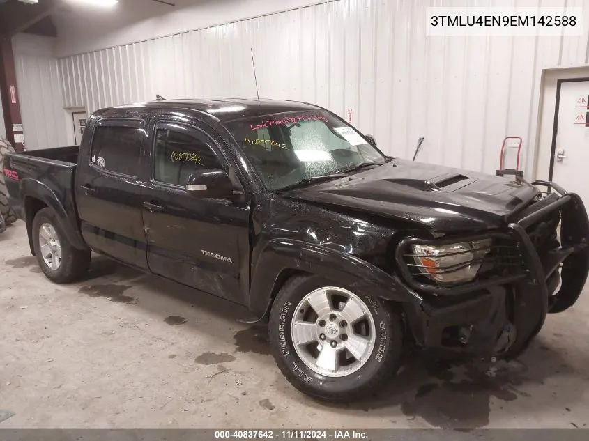 2014 Toyota Tacoma Double Cab VIN: 3TMLU4EN9EM142588 Lot: 40837642