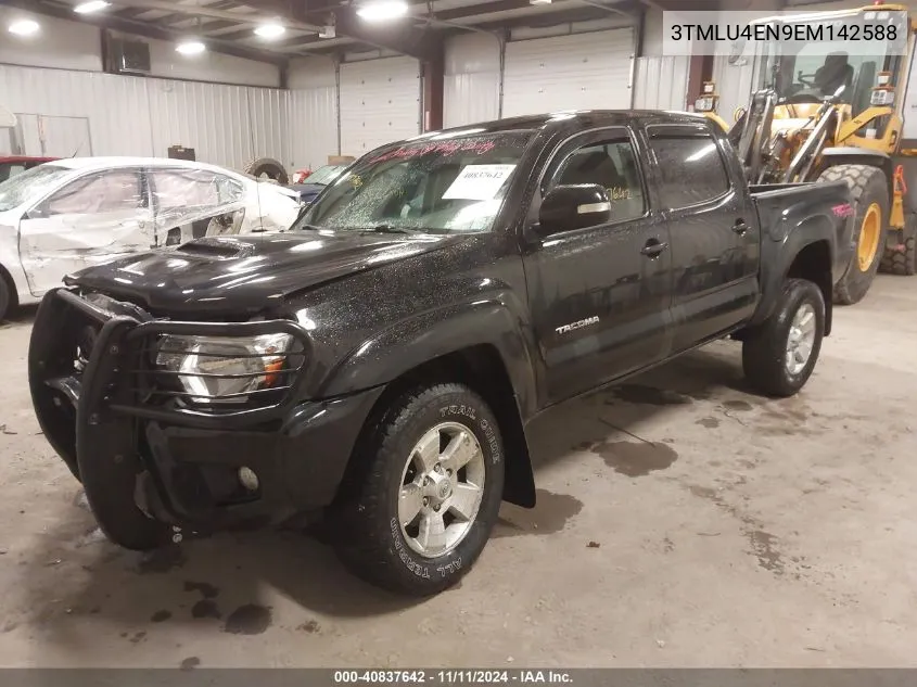 2014 Toyota Tacoma Double Cab VIN: 3TMLU4EN9EM142588 Lot: 40837642