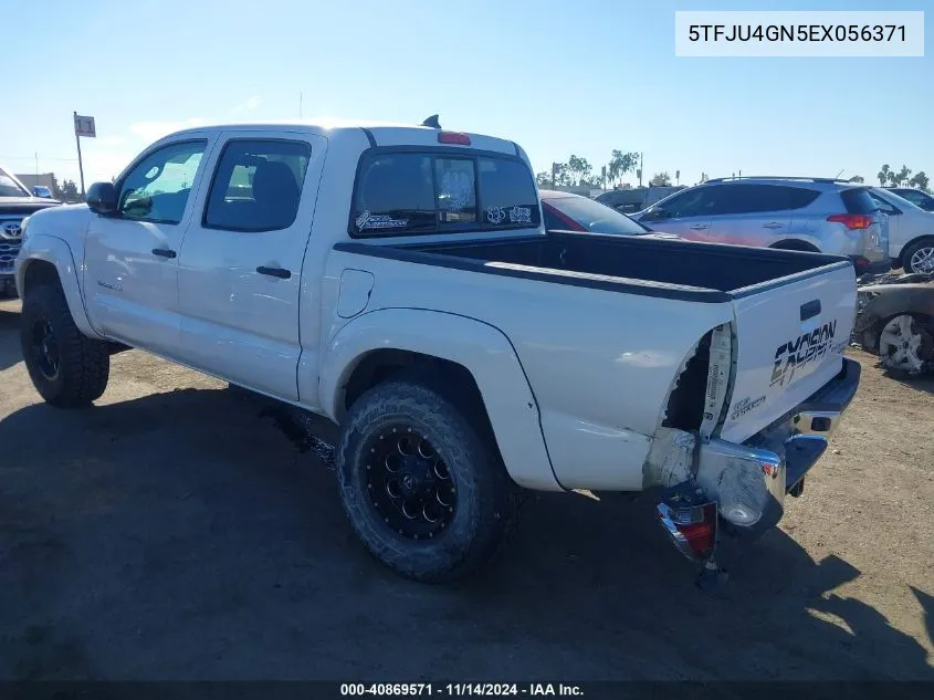 2014 Toyota Tacoma Prerunner V6 VIN: 5TFJU4GN5EX056371 Lot: 40869571