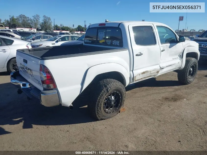 2014 Toyota Tacoma Prerunner V6 VIN: 5TFJU4GN5EX056371 Lot: 40869571