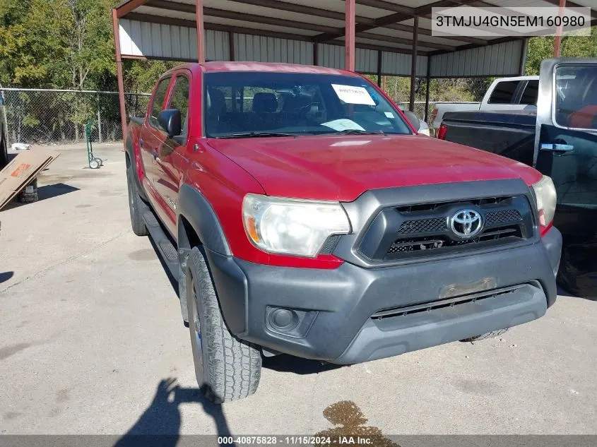 2014 Toyota Tacoma Prerunner V6 VIN: 3TMJU4GN5EM160980 Lot: 40875828