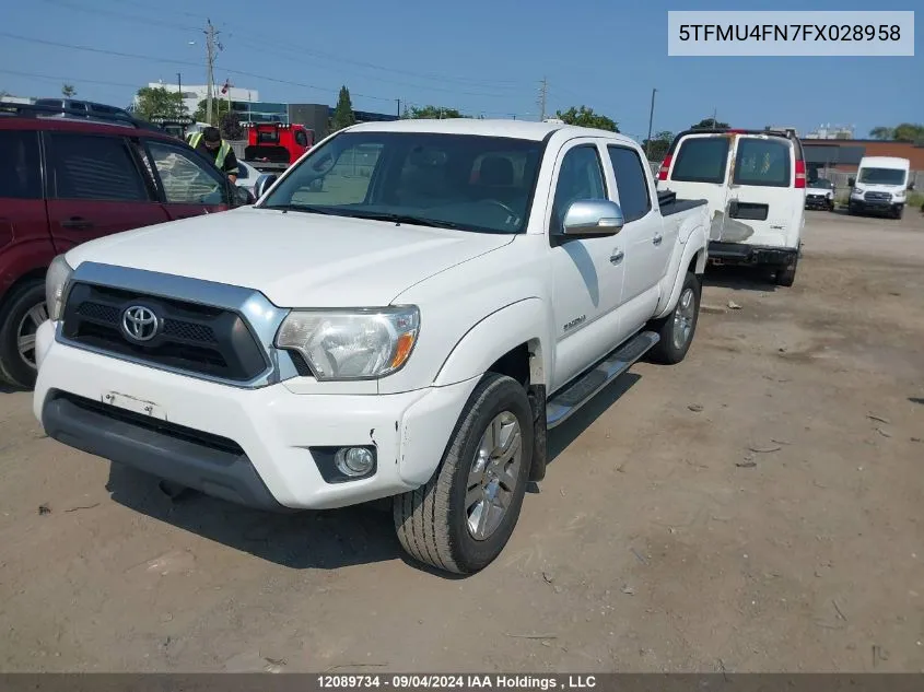 5TFMU4FN7FX028958 2015 Toyota Tacoma Double Cab Long Bed