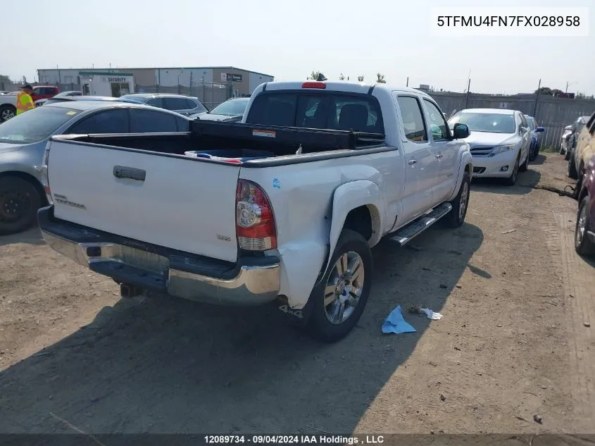 5TFMU4FN7FX028958 2015 Toyota Tacoma Double Cab Long Bed