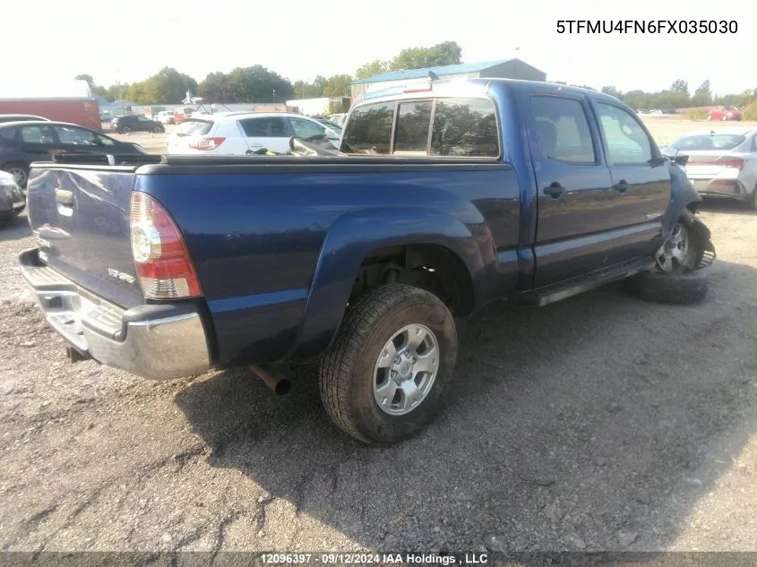 2015 Toyota Tacoma V6 VIN: 5TFMU4FN6FX035030 Lot: 12096397