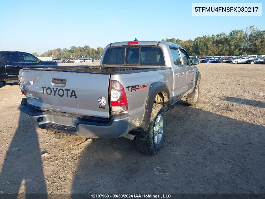 2015 Toyota Tacoma V6 VIN: 5TFMU4FN8FX030217 Lot: 12107963