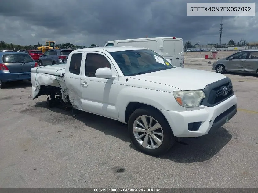 2015 Toyota Tacoma VIN: 5TFTX4CN7FX057092 Lot: 39318808