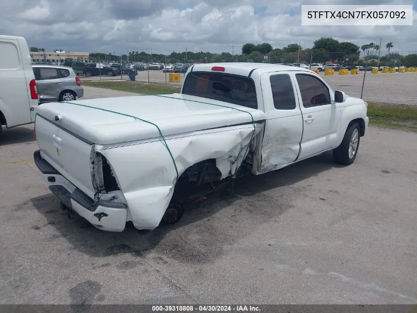 2015 Toyota Tacoma VIN: 5TFTX4CN7FX057092 Lot: 39318808