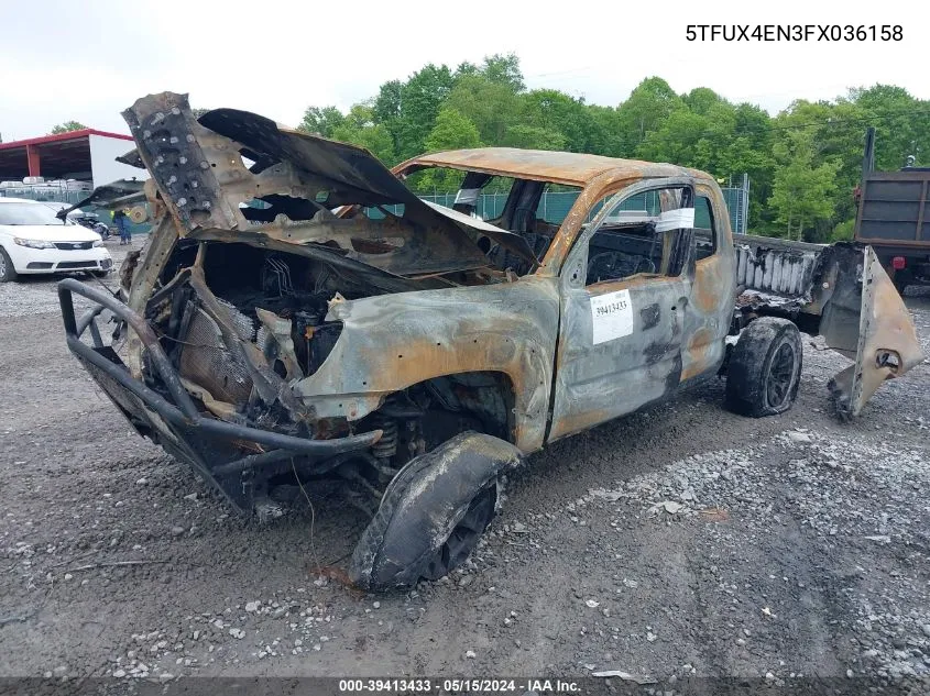 2015 Toyota Tacoma VIN: 5TFUX4EN3FX036158 Lot: 39413433