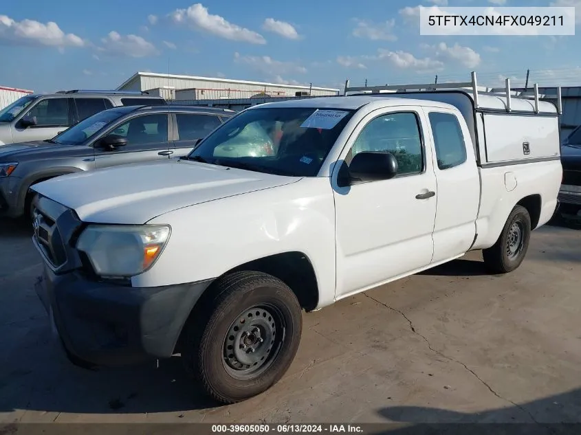 2015 Toyota Tacoma VIN: 5TFTX4CN4FX049211 Lot: 39605050