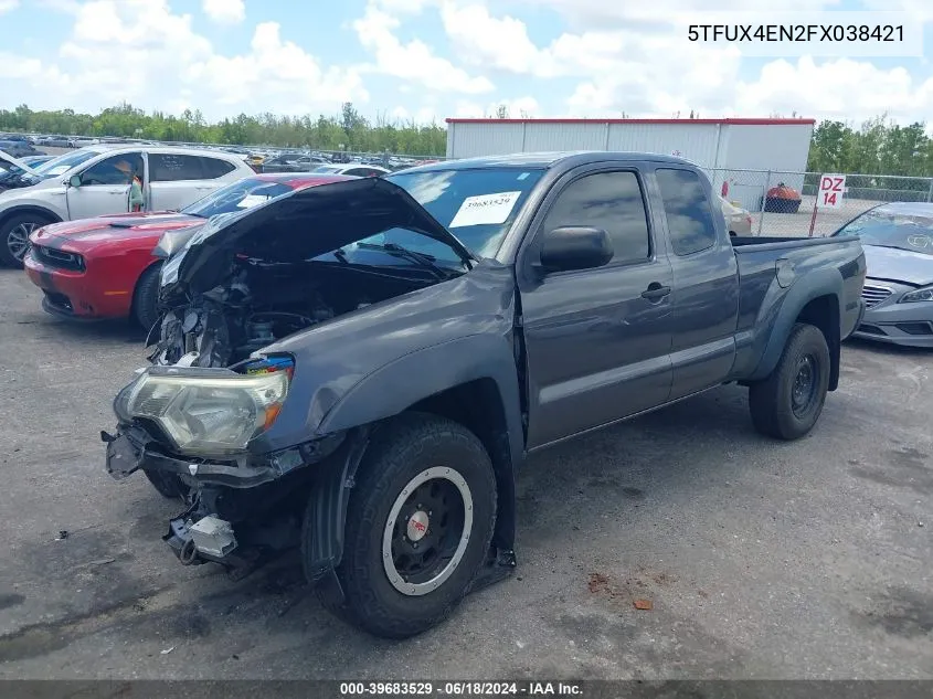 2015 Toyota Tacoma VIN: 5TFUX4EN2FX038421 Lot: 39683529