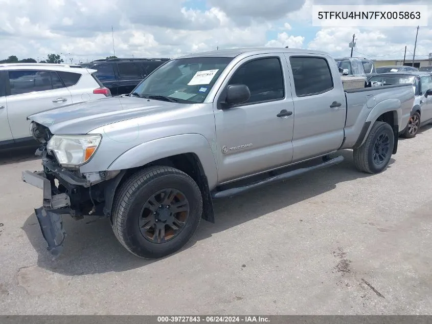 2015 Toyota Tacoma Prerunner V6 VIN: 5TFKU4HN7FX005863 Lot: 39727843