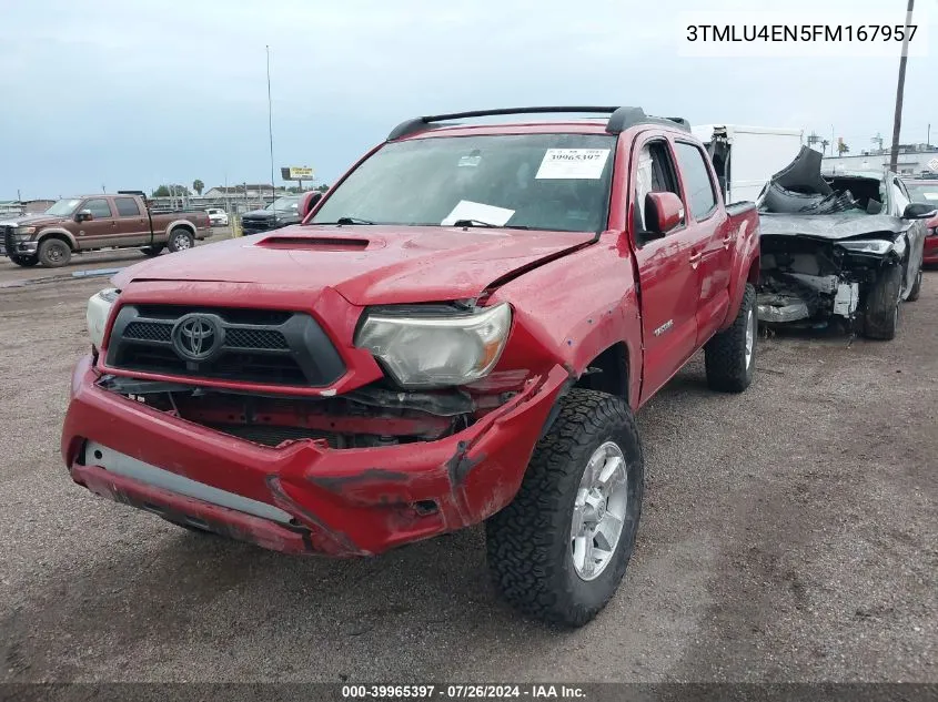 3TMLU4EN5FM167957 2015 Toyota Tacoma Double Cab/Trd Pro