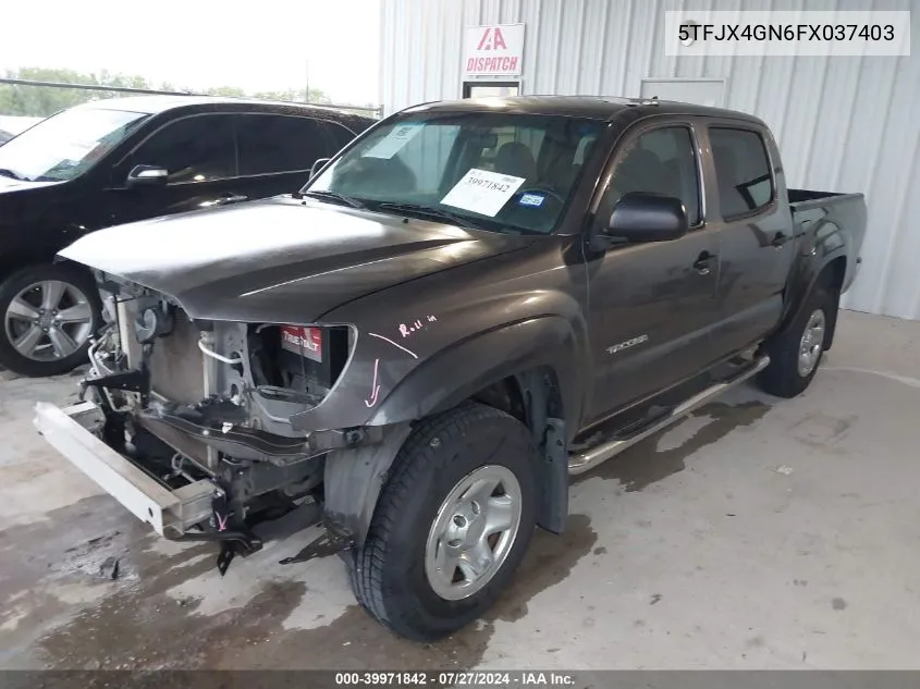 2015 Toyota Tacoma Prerunner VIN: 5TFJX4GN6FX037403 Lot: 39971842