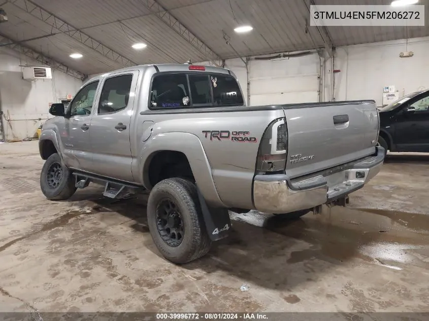 2015 Toyota Tacoma Base V6/Trd Pro VIN: 3TMLU4EN5FM206272 Lot: 39996772