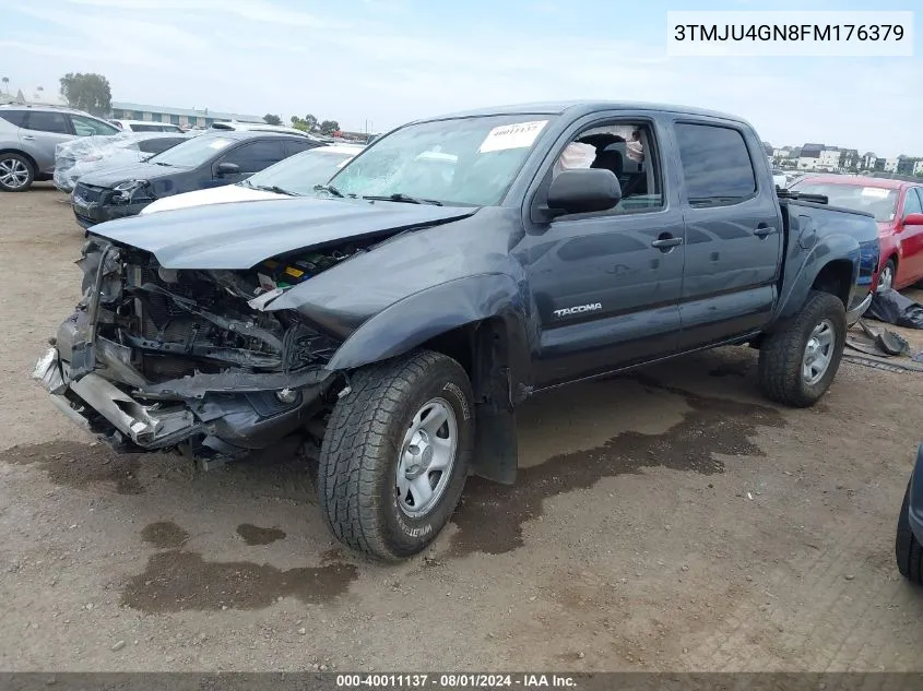 2015 Toyota Tacoma Prerunner V6 VIN: 3TMJU4GN8FM176379 Lot: 40011137